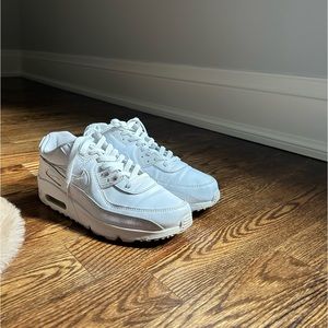 These are Nike air Max 90’s in all white.